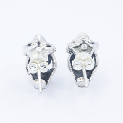 925 sterling silver huggie earrings hoop with genuine amethyst zirconia and swirl filigree ornament