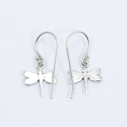 cute dragonfly earrings 925 sterling silver with 18K yellow gold and detailed filigree
