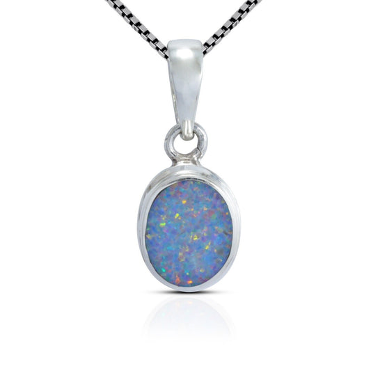 Australian opal pendant set in 925 sterling silver bezel set and high polish finishing