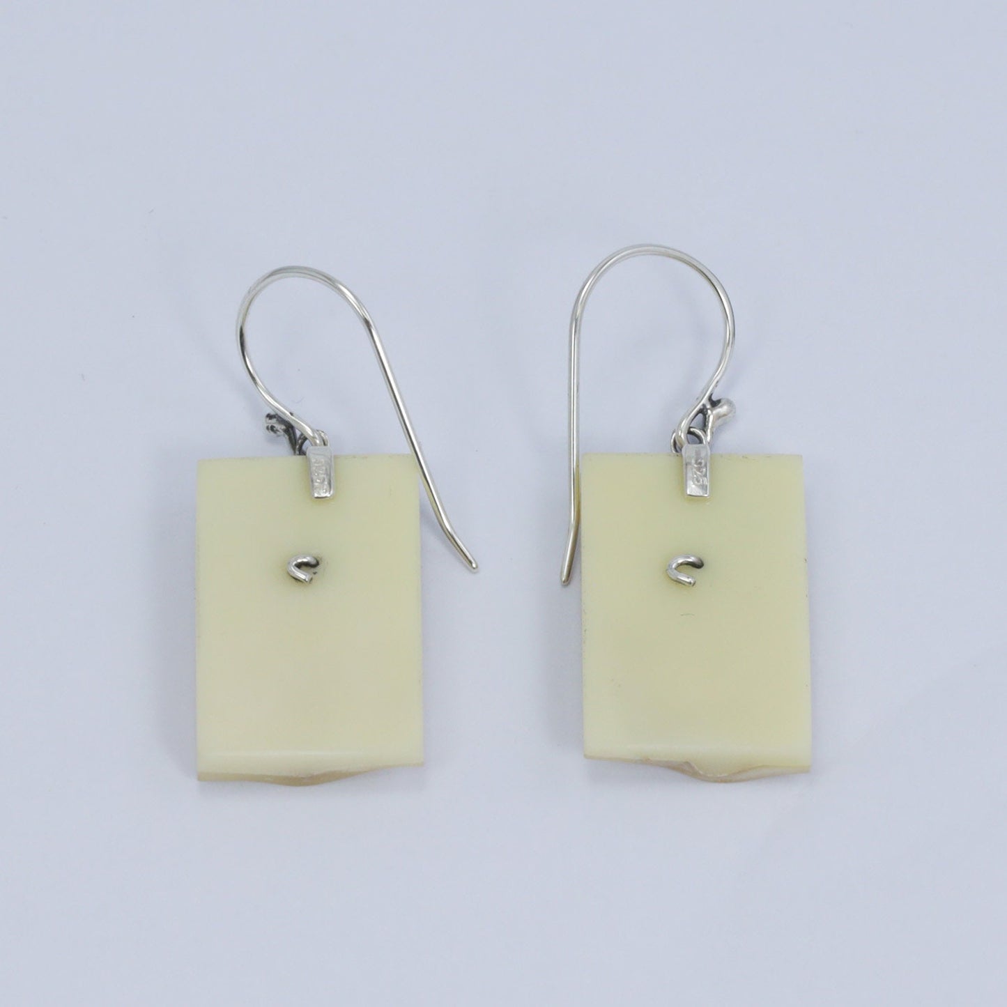 flower earrings 925 sterling silver with genuine blister shell and high polish finishing