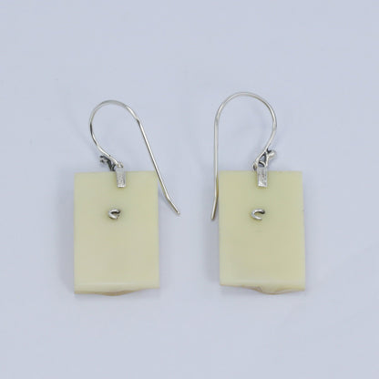 flower earrings 925 sterling silver with genuine blister shell and high polish finishing