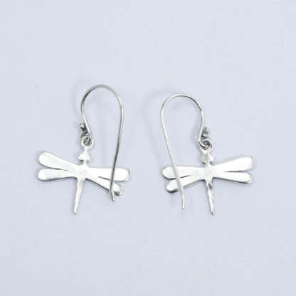 925 sterling silver dragonfly earrings decorated with filigree ornament