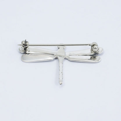 Dragonfly brooch 925 sterling silver decorated with detailed filigree