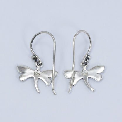 dragonfly earrings 925 sterling silver decorated with swirl filigree ornament